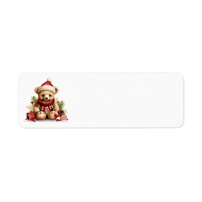 Christmas Bear Address Labels (Front)