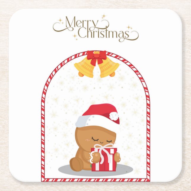Christmas Bear Gift Coaster (Front)