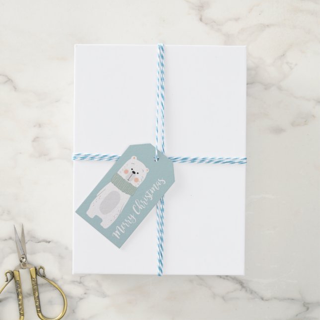 Christmas Bear Gift Tags (With Twine)