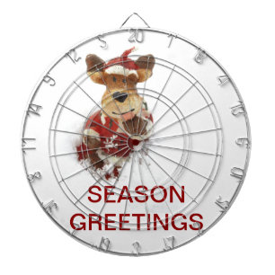 Christmas Bear In The Snow Dartboard