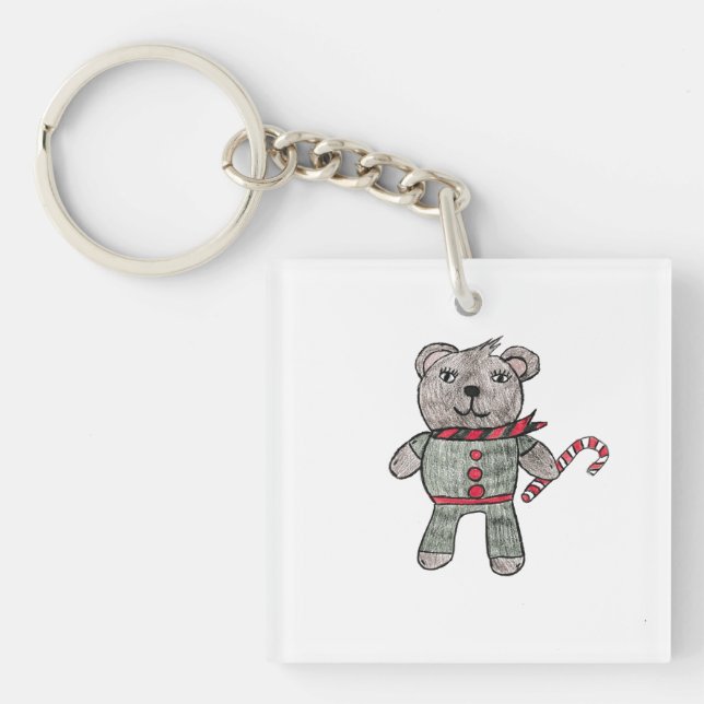 Christmas Bear Keychain (Front)