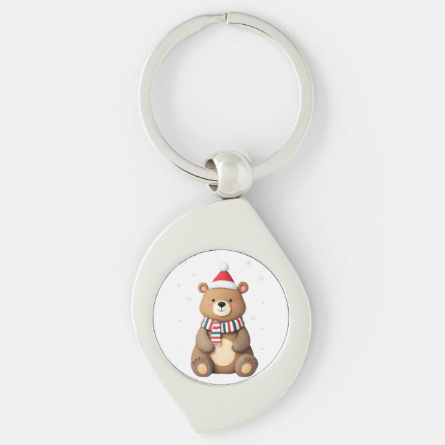 Christmas Bear Keychain (Front)