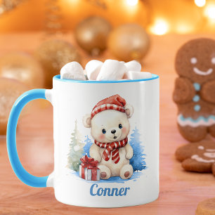 Christmas Bear Personalized Kids Mug