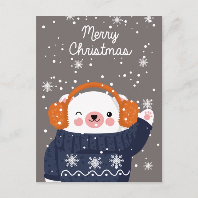 Christmas Bear Postcard (Front)