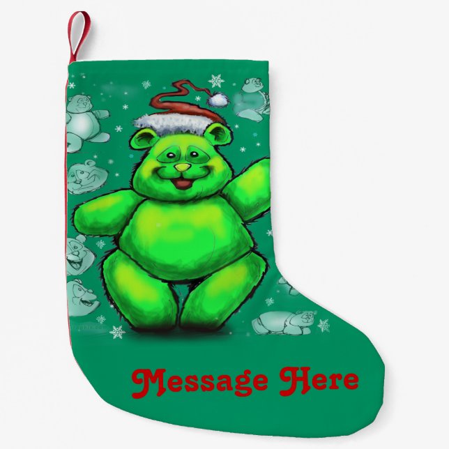 Christmas Bear Small Christmas Stocking (Front)