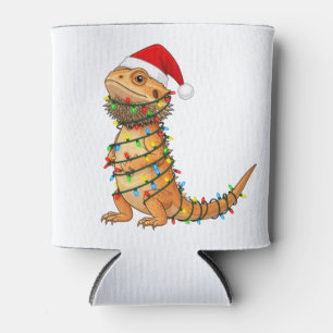  Christmas Bearded Dragon Pogona Vitticeps Santa  Can Cooler