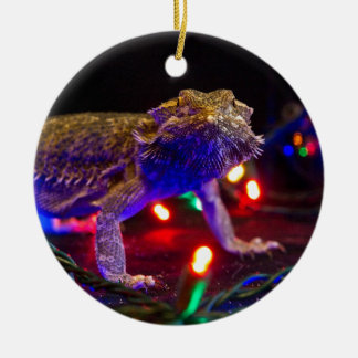Christmas Beardie Ceramic Ornament
