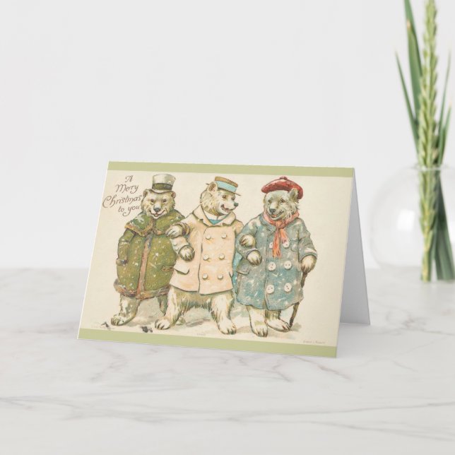 Christmas Bears Holiday Card (Front)