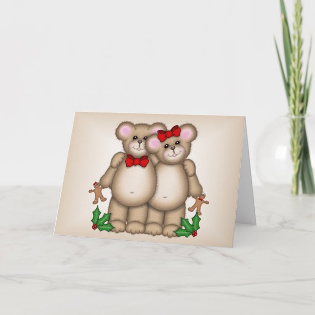 Christmas Bears Holiday Card (Front)