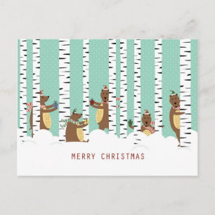 Christmas Bears Holiday Postcard