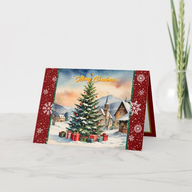 Christmas Beautiful Festive Old Collection Card (Front)