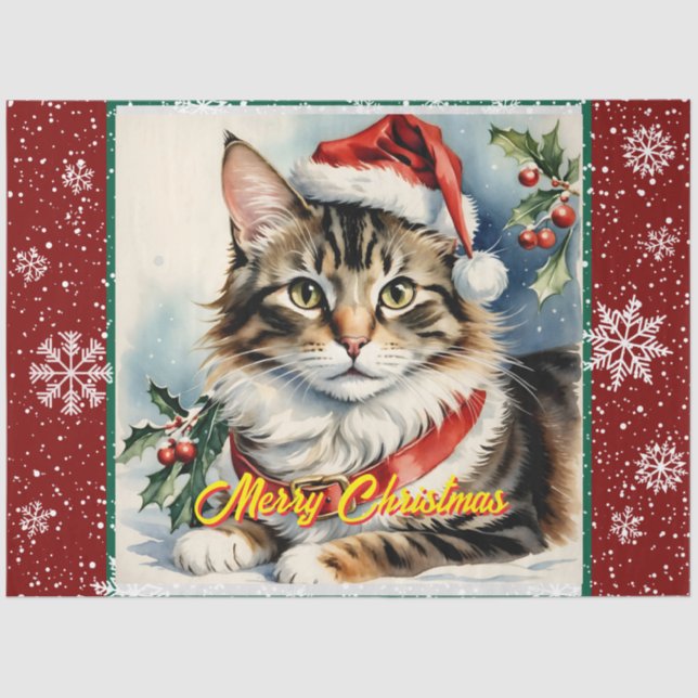 Christmas Beautiful Holiday Modern Collection Tissue Paper (Front)