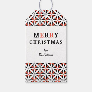 Christmas beautiful snowflake star pattern CC1281 Gift Tags