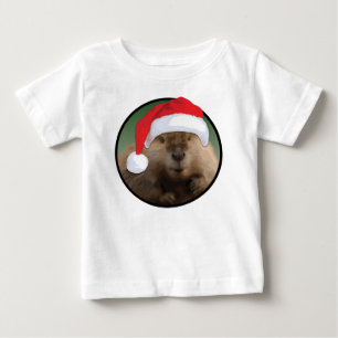 Christmas Beaver - Baby Fine Jersey T-Shirt