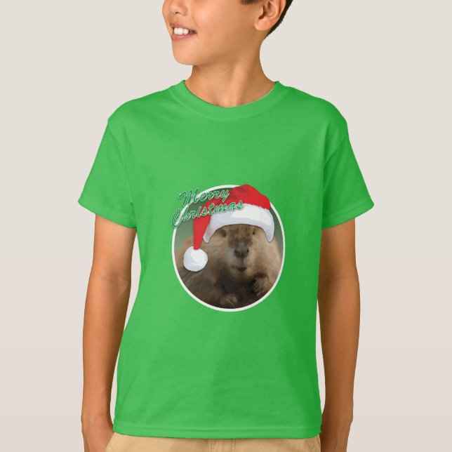 Christmas Beaver - Kids' Basic T-Shirt (Front)