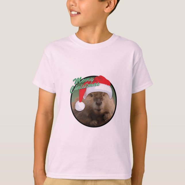 Christmas Beaver - Kids' Basic T-Shirt (Front)