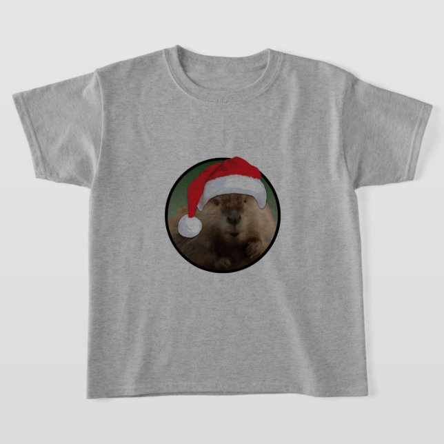 Christmas Beaver - Kids' Basic T-Shirt (Laydown)