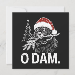 Christmas Beaver O Dam  Holiday Card