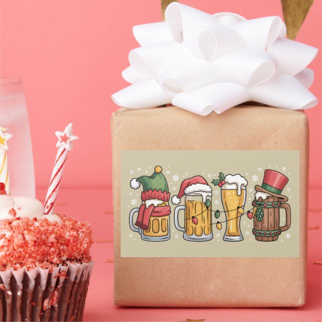 Christmas Beer Drinking Lover Gift Party Spirit  Sticker (Party)