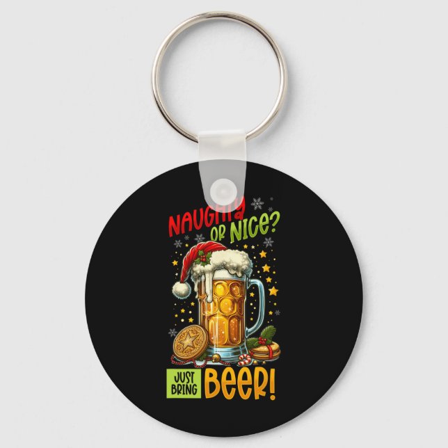 Christmas Beer Lover  Keychain (Front)