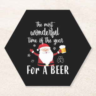 Christmas Beer Paper Coaster
