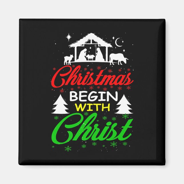 Christmas Begin With Christ  Magnet (Front)
