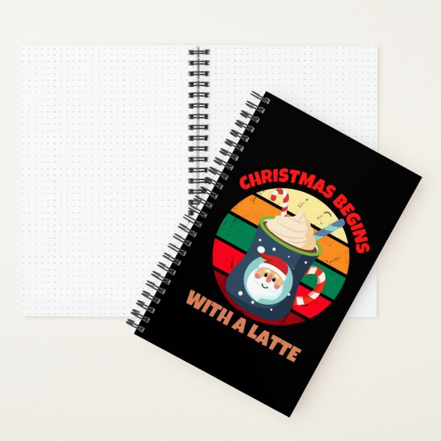 CHRISTMAS BEGINS WITH A LATTE NOTEBOOK (Inside)