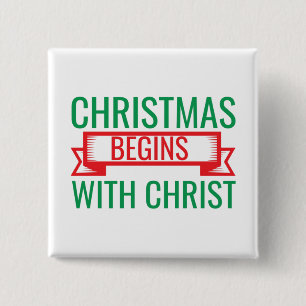 Christmas Begins with Christ-15523 2 Inch Square Button
