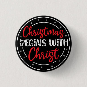 Christmas Begins With Christ-65772 1 Inch Round Button