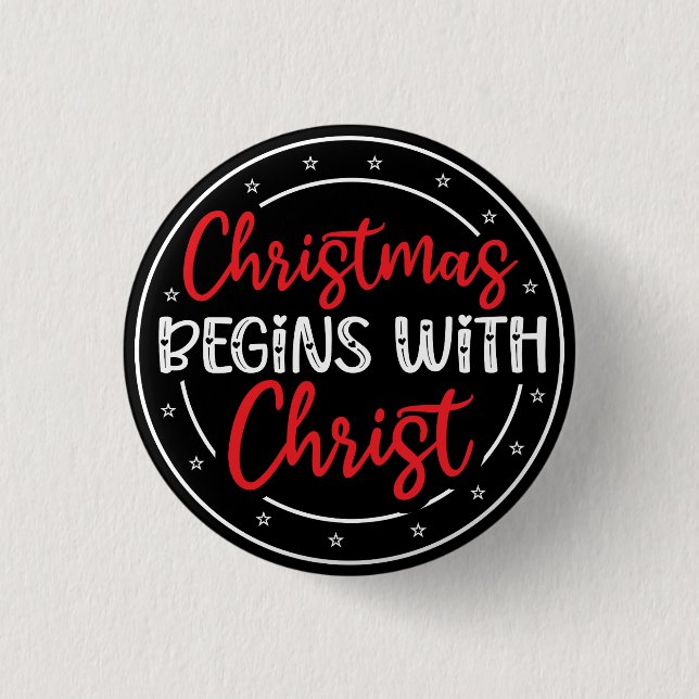 Christmas Begins With Christ-65772 1 Inch Round Button (Front)