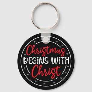 Christmas Begins With Christ-65772 Keychain