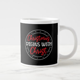Christmas Begins With Christ-65772 Large Coffee Mug