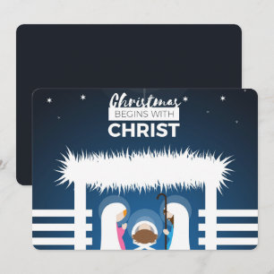 Christmas begins with Christ Holiday Card