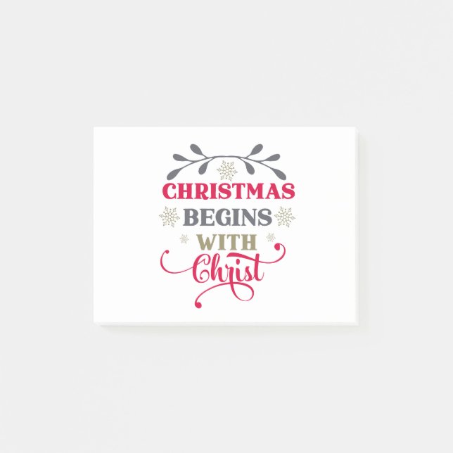 Christmas begins with Christ Post-it Notes (Front)