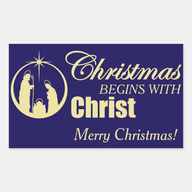 Christmas Begins with Christ Sticker (Front)