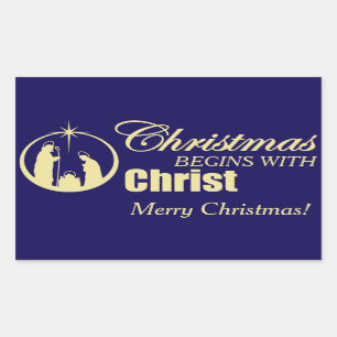 Christmas Begins with Christ Sticker