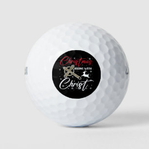 Christmas Begins With Christ Xmas Christian Golf Balls