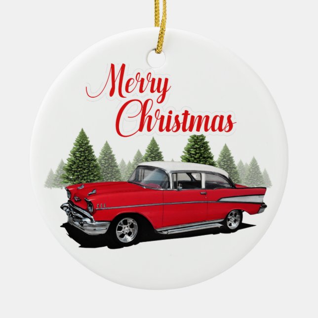 Christmas Bel Air Ceramic Ornament (Front)
