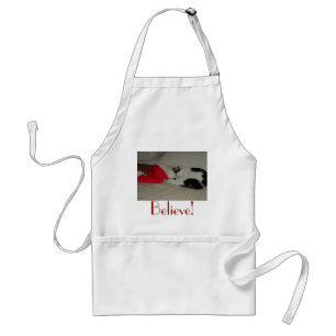 Christmas Believe Kitty Cat Standard Apron
