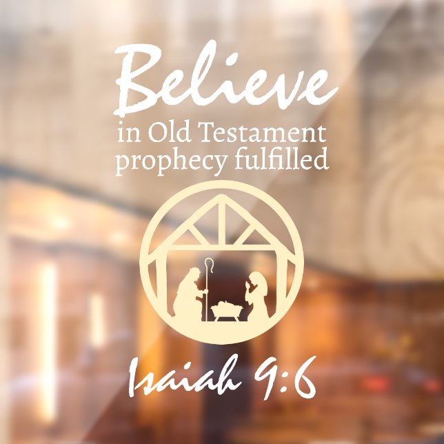 Christmas Believe Nativity Prophecy Window Cling (Sheet 2)
