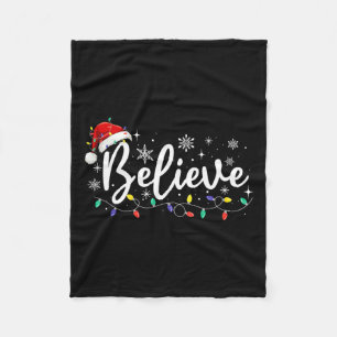 Christmas - Believe Santa Claus Believe Christmas  Fleece Blanket
