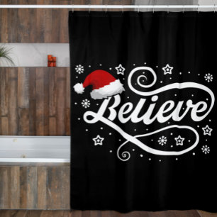 Christmas Believe Santa Claus - Santa Hat Black