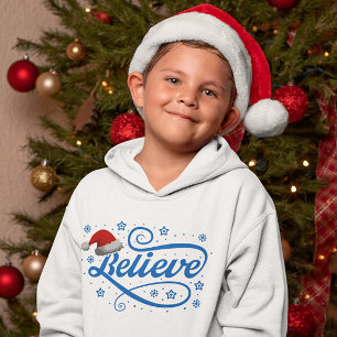 Christmas Believe Santa Claus - Santa Hat White