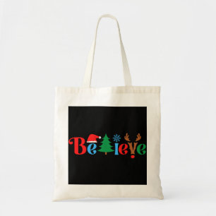 Christmas Believe Tote Bag