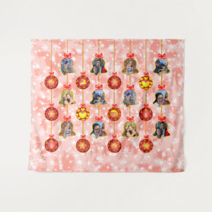 Christmas Bell & Ball Ornaments 6 Photos L-Red Tapestry