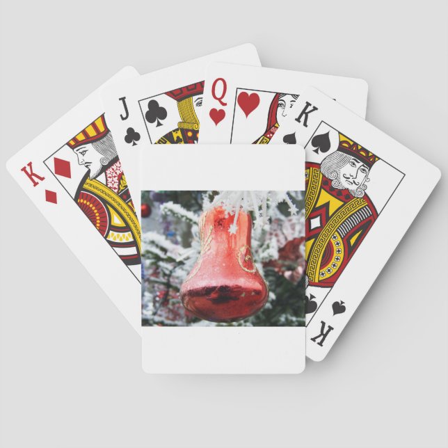 Christmas Bell Decoration Playing Cards (Back)