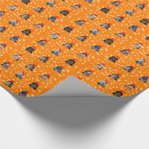 Christmas Bell Ornaments 9 Photos D-Orange Wrapping Paper