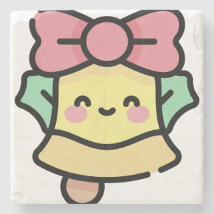 christmas bell stone coaster