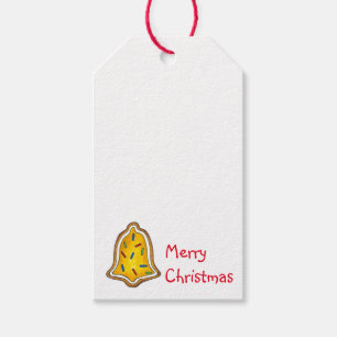 Christmas Bell Sugar Cookie Sprinkles Holiday Gift Tags