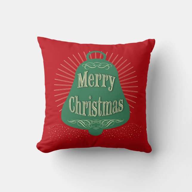 Christmas bell throw pillow (Front)